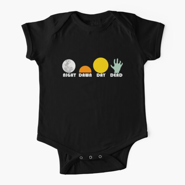 The Dead Trilogy 1968-1985 white print Short Sleeve Baby One-Piece