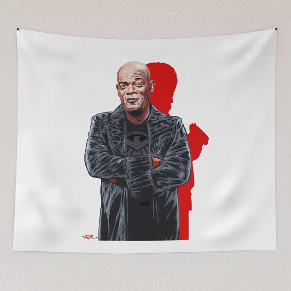 Artikelvorschau, Samuel L. Jackson - Eine Illustration von Paul Cemmick entworfen und verkauft von TIGERDAVER.