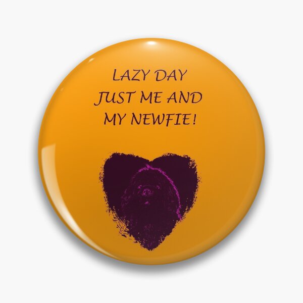 Item preview, Newfoundland dog heart purple designed and sold by Moonyflower.