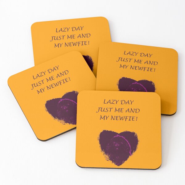 Item preview, Newfoundland dog heart purple designed and sold by Moonyflower.