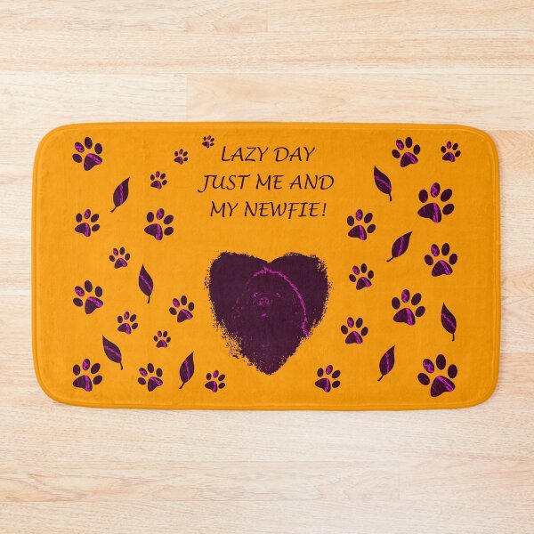 Item preview, Newfoundland dog heart purple designed and sold by Moonyflower.