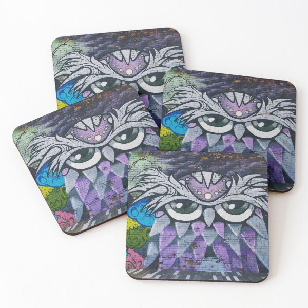 Item preview, Purple Owl Mural Street Art designed and sold by presenthome.