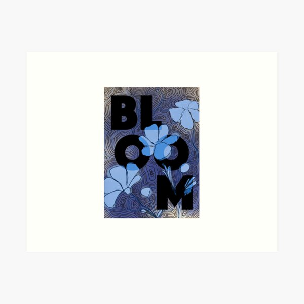 Item preview, Blue Bloom Line Art designed and sold by NightCrafting.