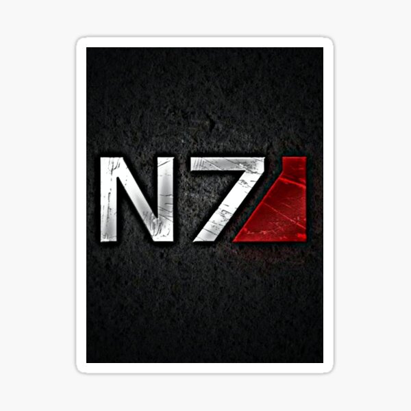 Mass Effect N7 Logo Sticker By Lh760298 Redbubble   St,small,507x507 Pad,600x600,f8f8f8 