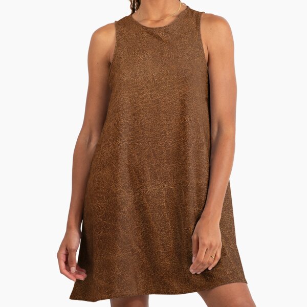 Brown leather texture" A-Line Dress for Sale by gpsapparel | Redbubble