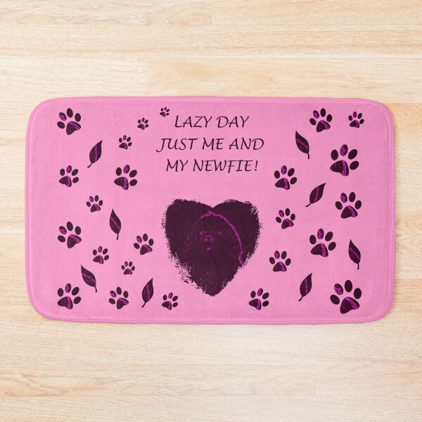 Item preview, Newfoundland dog heart purple designed and sold by Moonyflower.