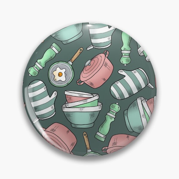Item preview, At Home in the Kitchen - Pattern on Blue designed and sold by TimorousEclectc.