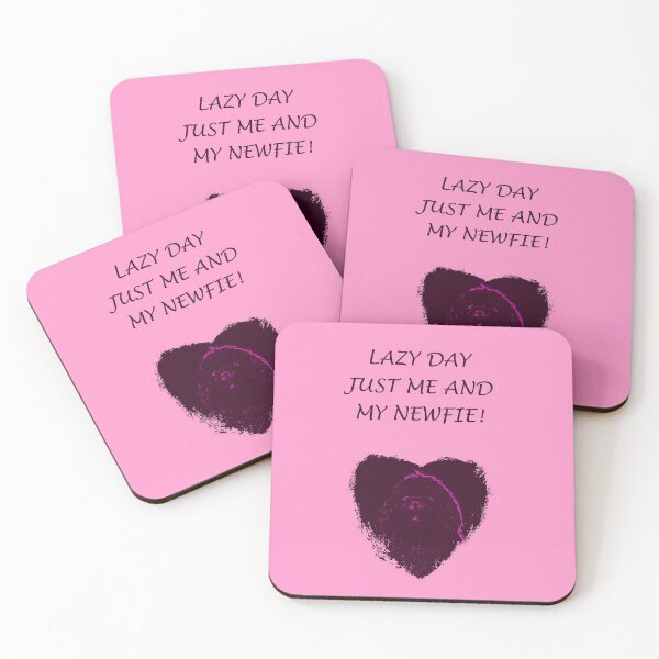 Item preview, Newfoundland dog heart purple designed and sold by Moonyflower.