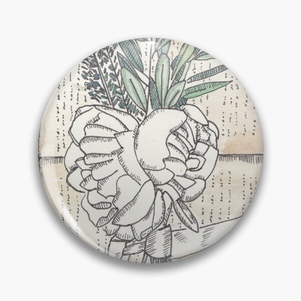 Item preview, Peonies on an Old Book - Vintage Illustration designed and sold by ‧͙⁺˚*･༓☾ Moon Saikia ☽༓･*˚⁺‧͙.