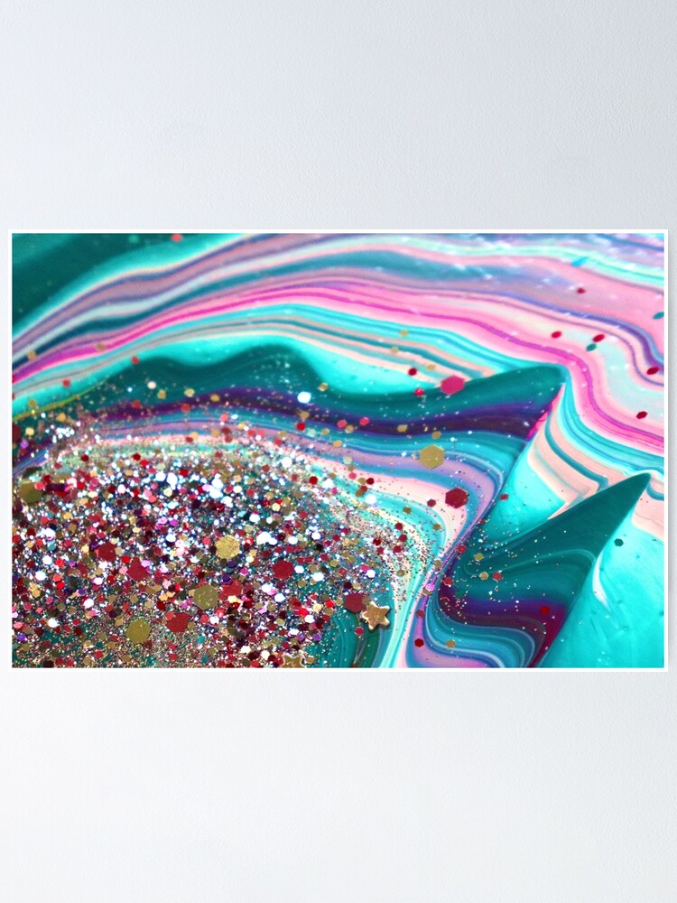 glitter acrylic pour