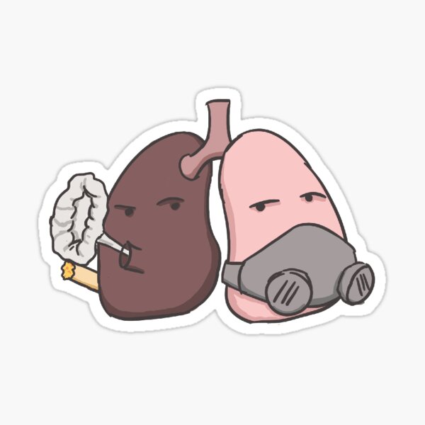 Unhealthy Organs: Suffocated Lungs Sticker