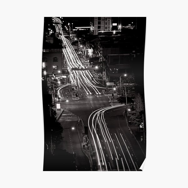 Traces of night - Brisbane - QLD - Australia Poster