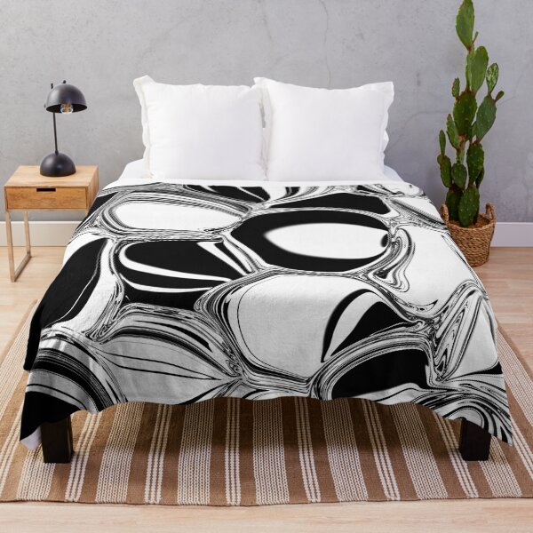 Item preview, Fluid Painting Black White Circular Pattern designed and sold by Patricia Piotrak.
