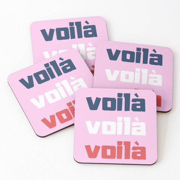 Item preview, Voilà Voilà Voilà - Minimalist French Quote Chic Elegant Parisian designed and sold by Mars Babe.