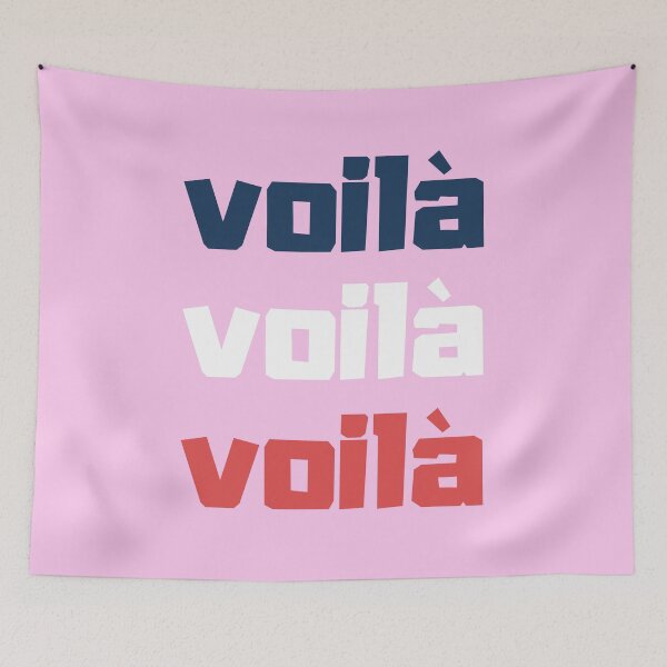 Item preview, Voilà Voilà Voilà - Minimalist French Quote Chic Elegant Parisian designed and sold by Mars Babe.