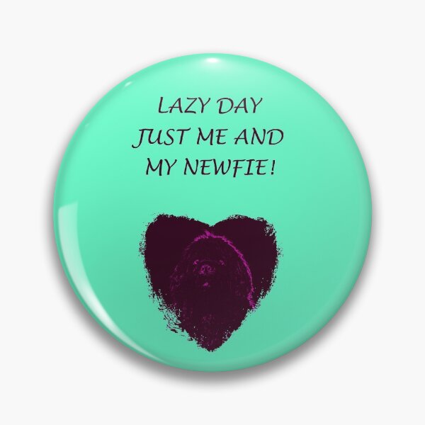 Item preview, Newfoundland dog heart purple designed and sold by Moonyflower.
