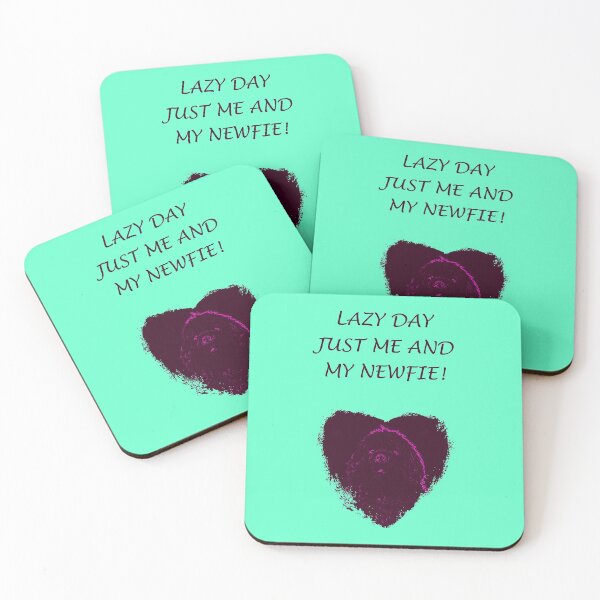 Item preview, Newfoundland dog heart purple designed and sold by Moonyflower.