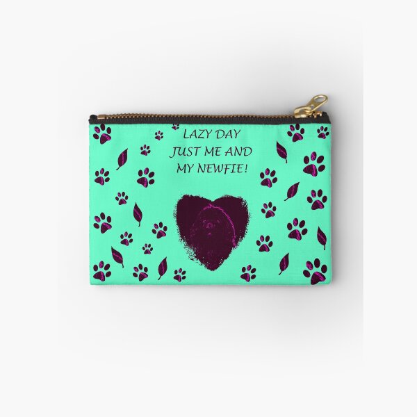Item preview, Newfoundland dog heart purple designed and sold by Moonyflower.