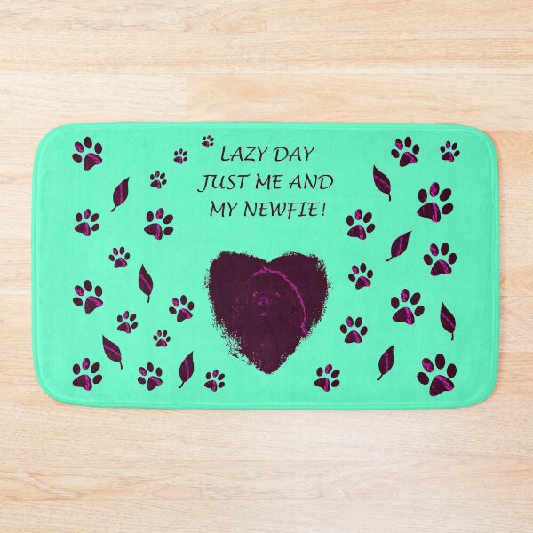 Item preview, Newfoundland dog heart purple designed and sold by Moonyflower.