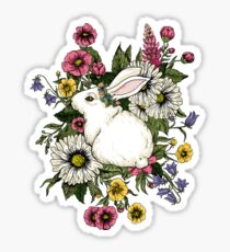 Rabbit in Flowers Sticker