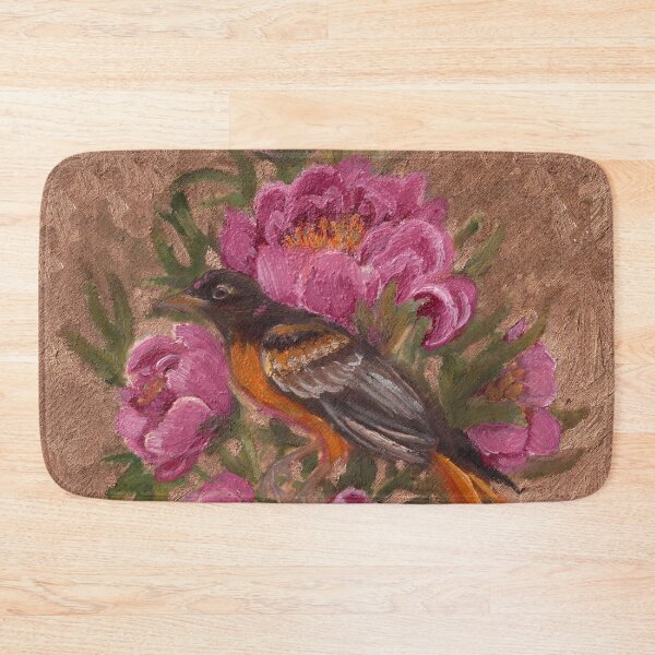 Item preview, Song Bird and Peony Flowers on Gold designed and sold by CyanOwl.
