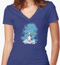 First Snow Women's Fitted V-Neck T-Shirt