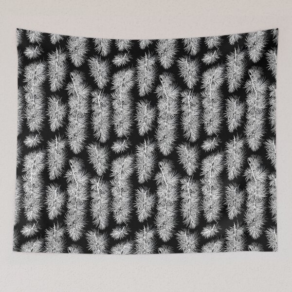 Item preview, Monochrome Pine Branches Drawing designed and sold by RPuniquedesigns.