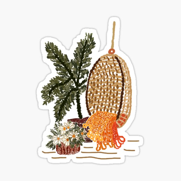 Boho Hanging Chair Sticker