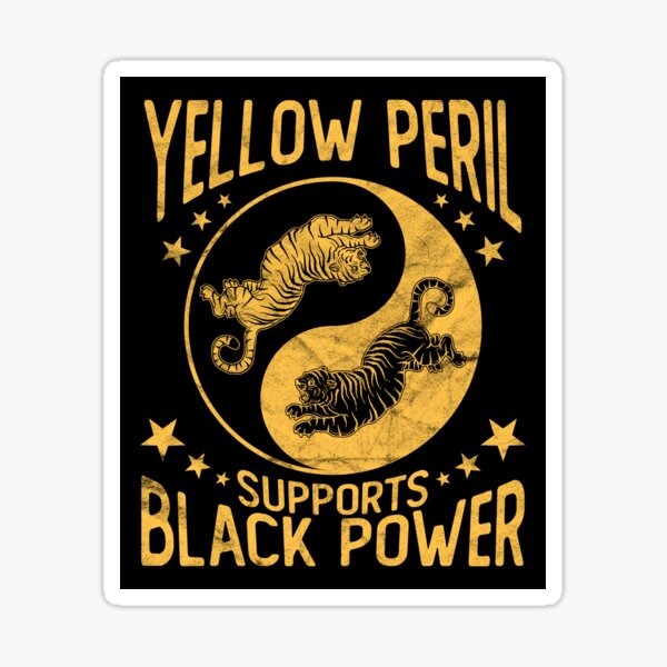 Yellow Peril Supports Black Power Sticker