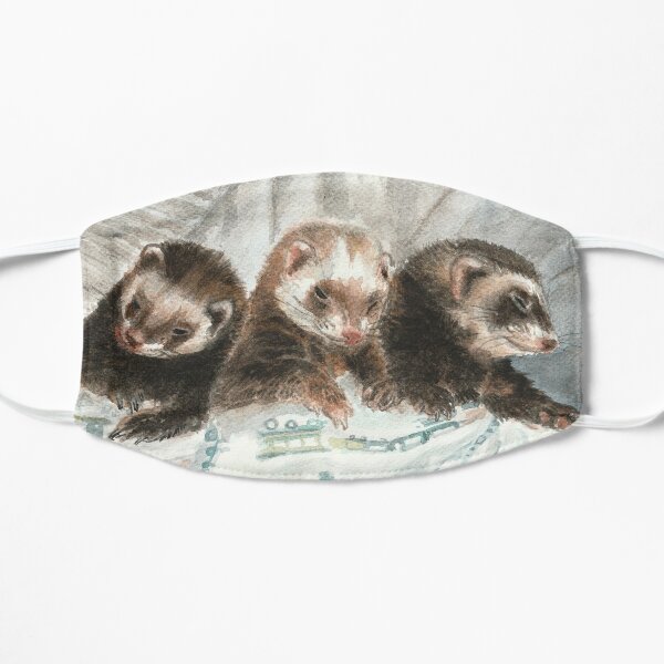 Lovely ferrets Mask