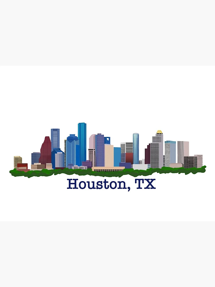 Houston Nickname Crush City Skyline | Art Board Print