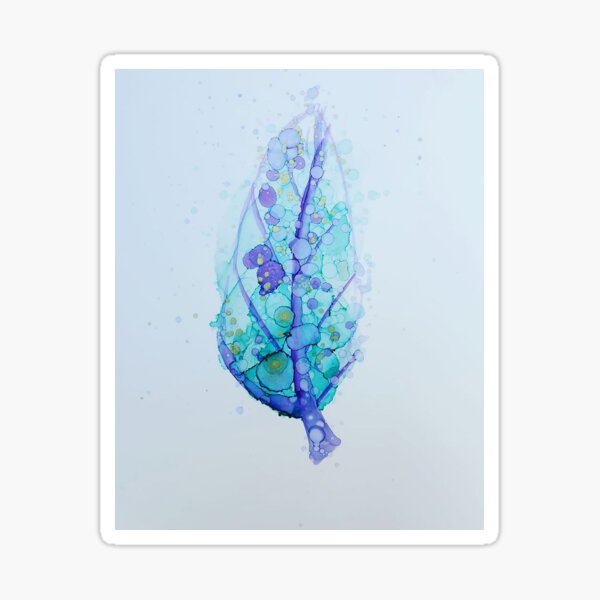 Inky leaf Sticker