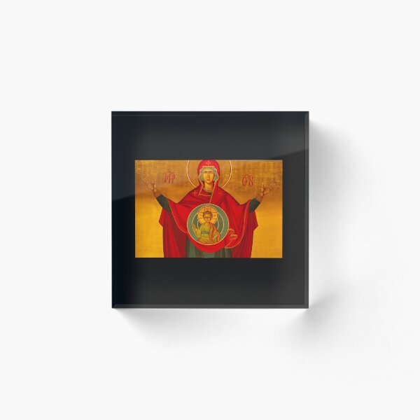 Platytera ('More Spacious than the Heavens') Icon Acrylic Block