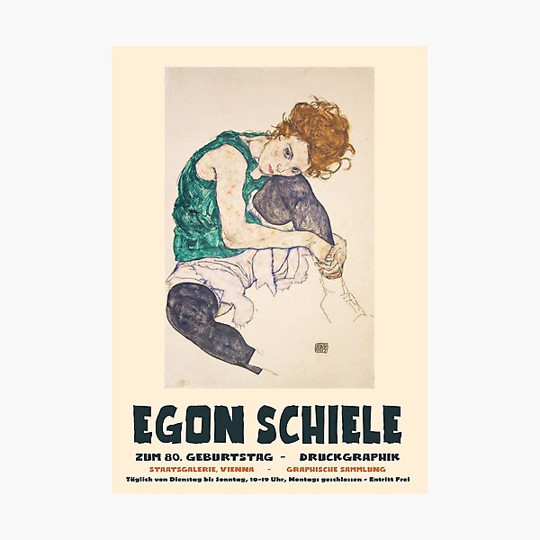Item preview, Egon Schiele - Exhibition Art Poster - Seated Woman with Bent Knee designed and sold by Francisco Couto.