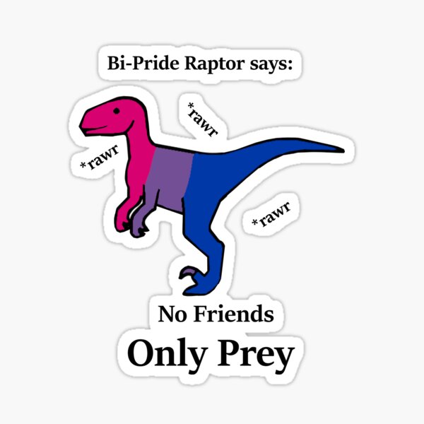 BI Pride Raptor Sticker