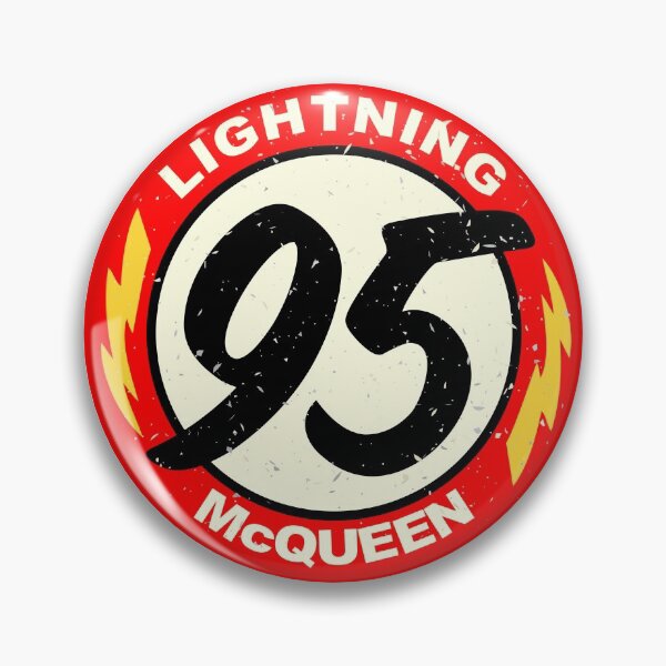 Lightning McQueen symbol number sticker, shirt, mask, ... Pin