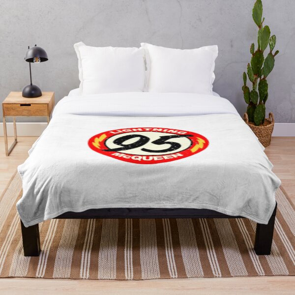 Lightning McQueen symbol number sticker, shirt, mask, ... Throw Blanket