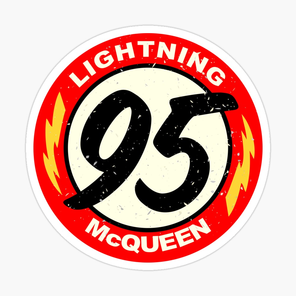 lightning mcqueen symbol number sticker shirt mask photographic print for sale by teenysophia redbubble