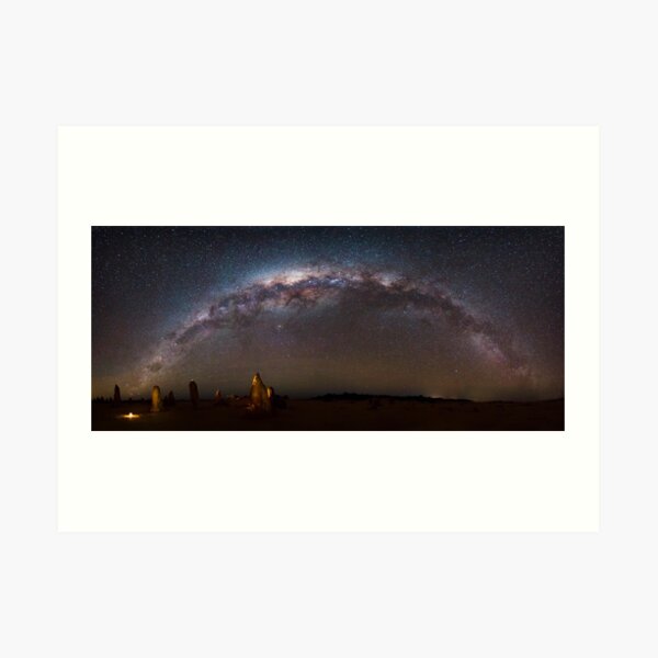 Pinnacles night panorama Art Print