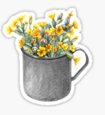 Mug with primulas Sticker