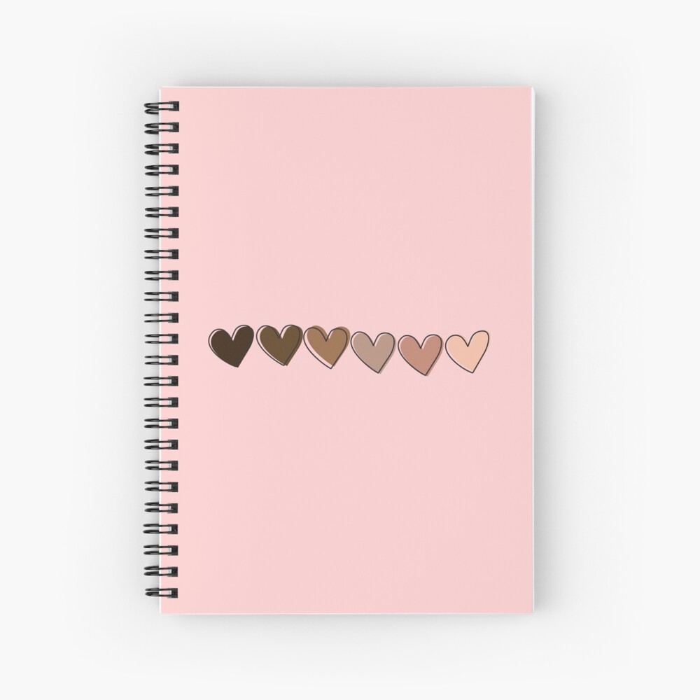 Cute Blackandbrown Hearts Black Owned Spiral Notebook For Sale By Elhafdaoui Redbubble 