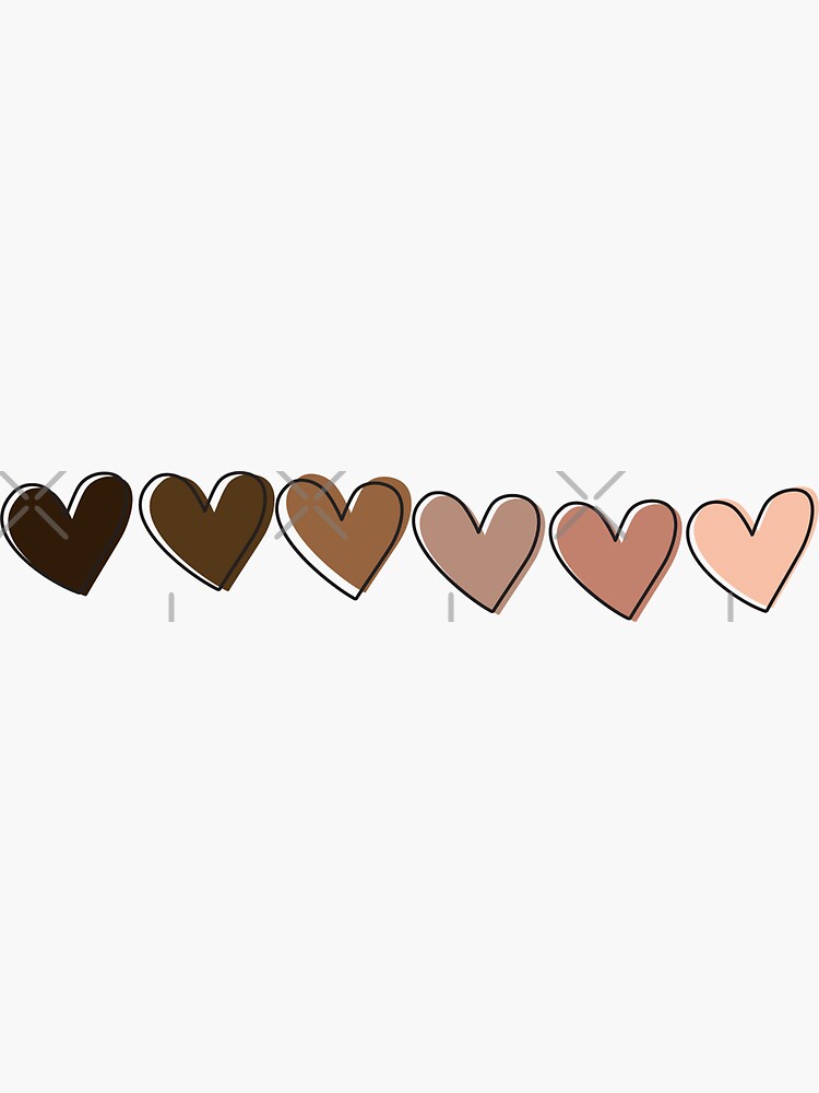 Cute Black&Brown Hearts, Black Owned by Elhafdaoui