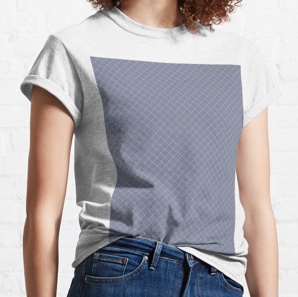 Earthy Green on Mellow Purple Parable to 2020 Color of the Year Back to Nature Angled Grid Pattern Classic T-Shirt
