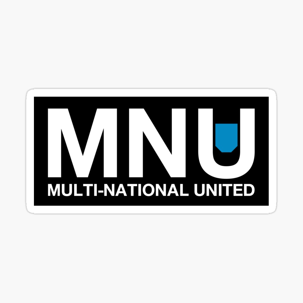MNU 1 multi-national united spreads lies T-shirt based on the film District 9