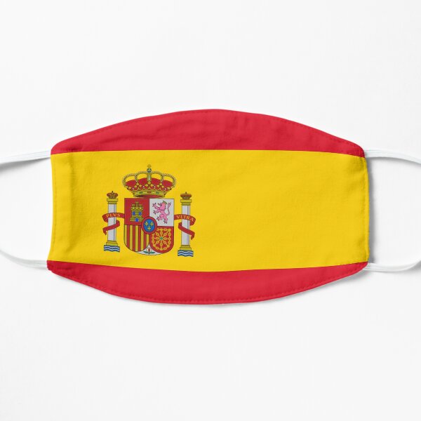 SPAIN. SPANISH. Espania. Flag of Spain, Spanish Flag, Bandera de España, Kingdom of Spain, Flat Mask