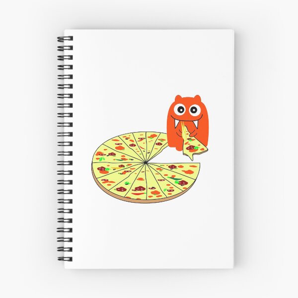 Item preview, Funny monster with pizza designed and sold by spontania.