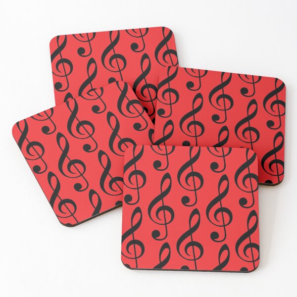 Item preview, Treble Clef on Red designed and sold by QuarterMoon.