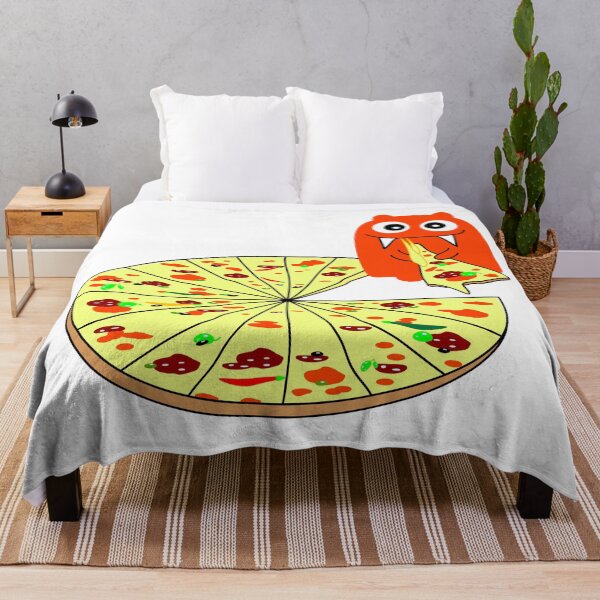 Item preview, Funny monster with pizza designed and sold by spontania.