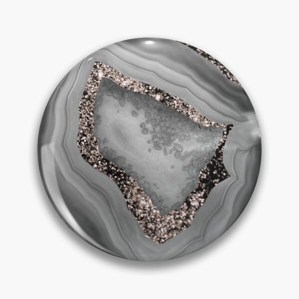 Item preview, Gray Agate Rose Gold Glam #1 (Photo of Glitter Only - Not Reflective) designed and sold by Anita's & Bella's Art.