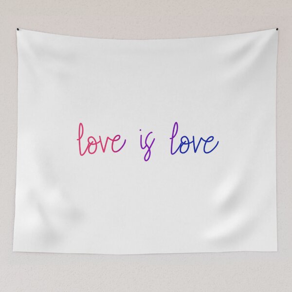Item preview, “Love is Love” Bisexual Pride Quote designed and sold by WildeandCo.